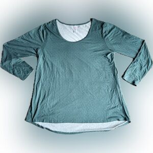 LuLaRoe Women's Lynnae Teal Long Sleeve Top